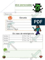 Agenda Escolar Minecraft