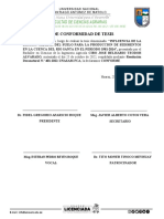 Acta de Conformidad de Ciro Jose Belisario Teodor Alvarado