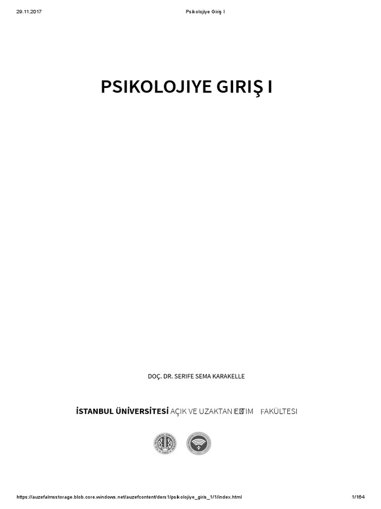 Psikolojiye Giris I Pdf
