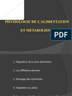 COURS 3 PHYSIOLOGIE DE L'ALIMENTATION ET METABOLISME