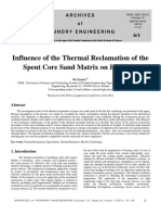 Influence of The Thermal Reclamatio