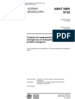 Abnt - NBR 9735 NB 1058 - Conjunto de Equipamentos para Emergencias No Transporte Rodoviario de Produtos Perigosos