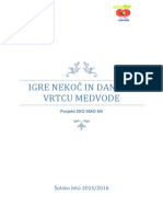 Igre Nekoč in Danes V Vrtcu Medvode