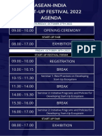 ASEAN-India Start-Up Festival 2022 Agenda