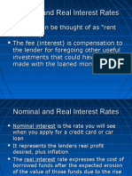 Nominal Real Interest Rates and Phillips Curve