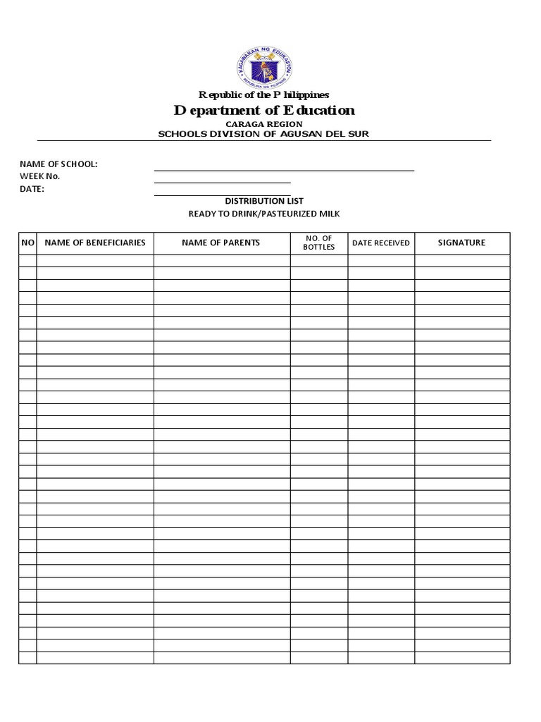 DistributionListMilkAndNfpSchools 2 PDF Animal Glandular Products