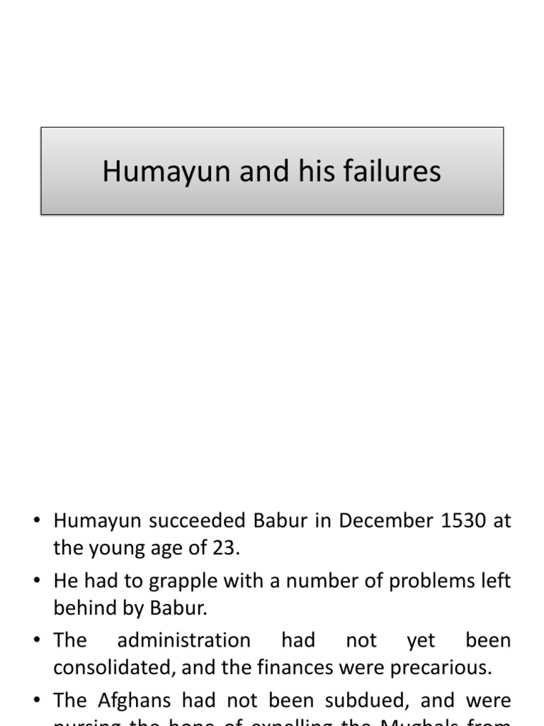 Humayun's Struggles and Failures | PDF | Conflicts | Military