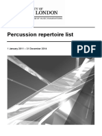 Repertoire List - Percussion Grades