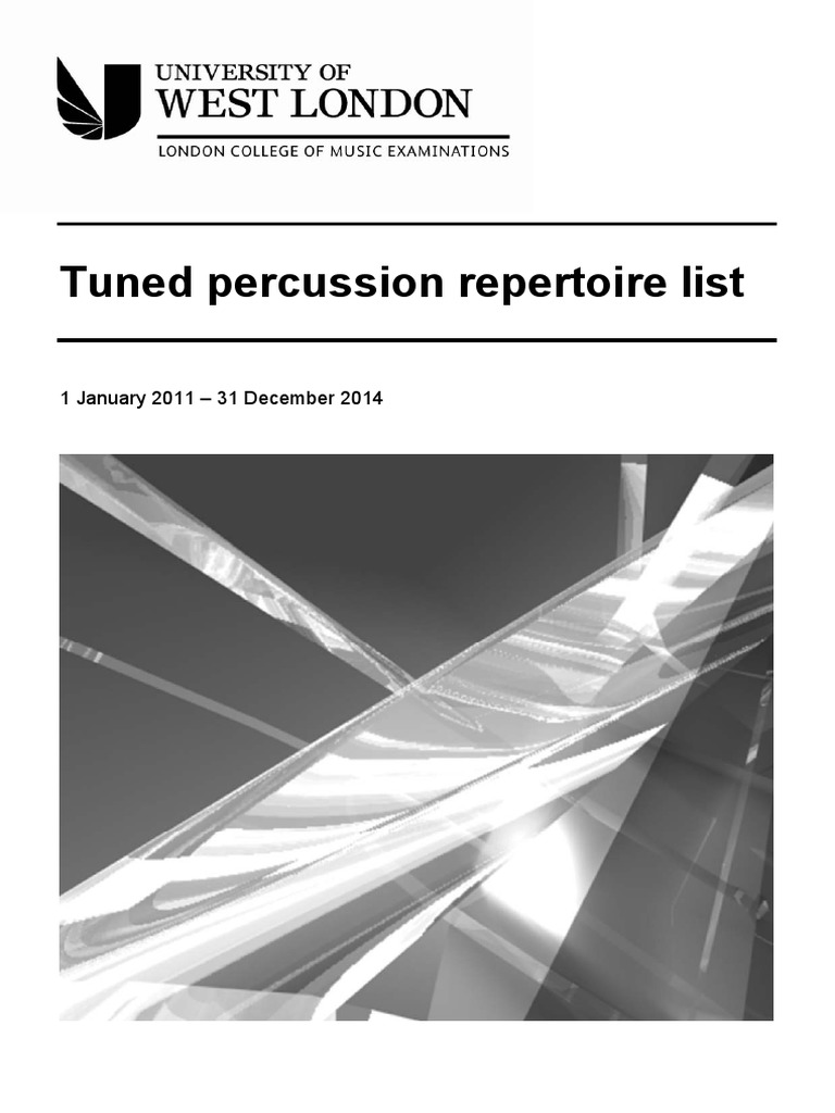 Repertoire List - Tuned Percussion Grades | PDF | Interval (Music ...