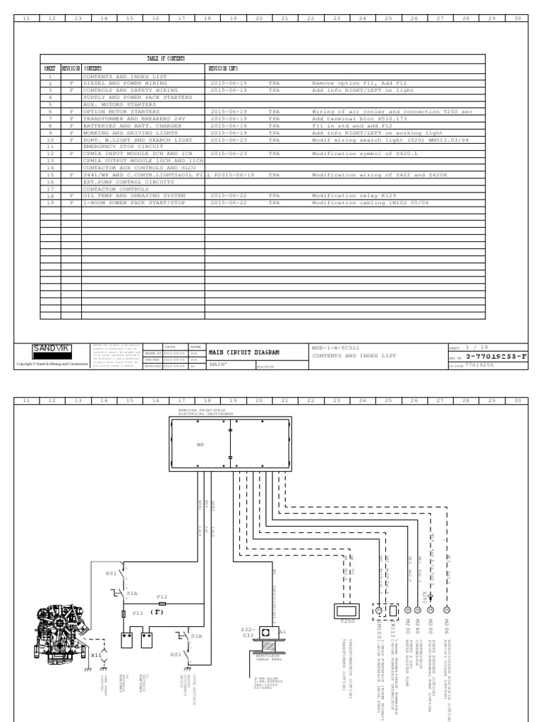 Sheet Contents Revision Info Revision PDF Electric Power Equipment