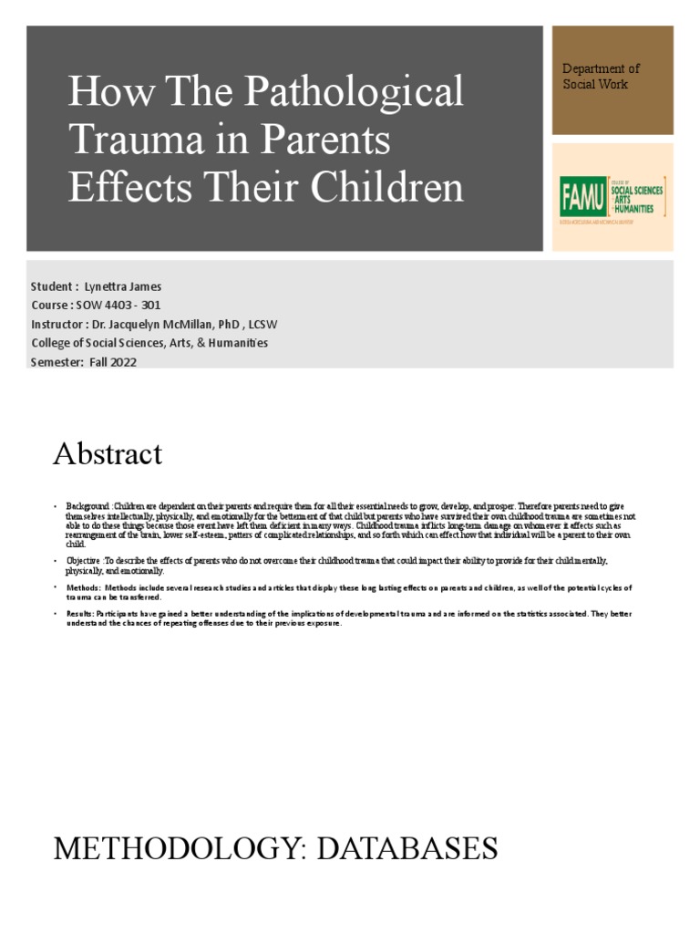 Impact of Parental Trauma on Children | PDF | Child Abuse | Child ...