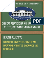 PPG 1. Explain The Concept, Relationship and Importance of Politics, Governance, and Government