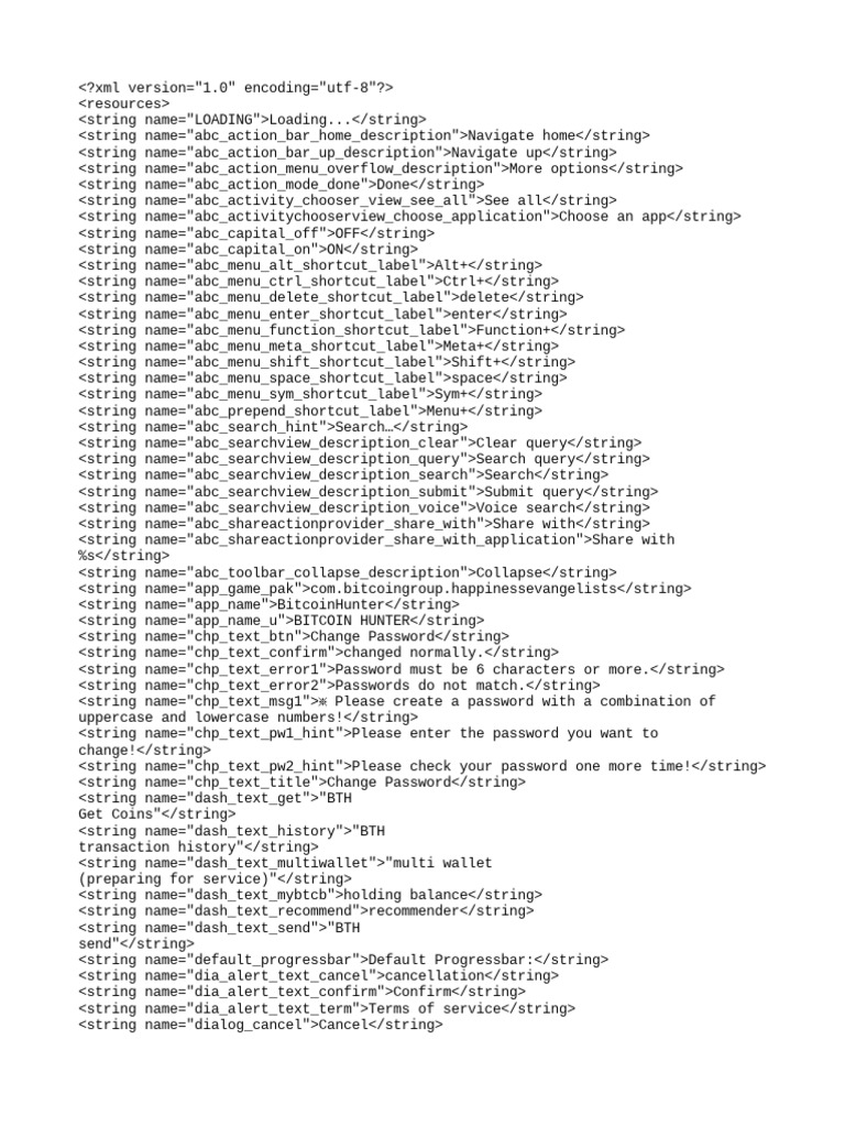 Bitcoin Hunter Strings File | PDF | Bitcoin | Password