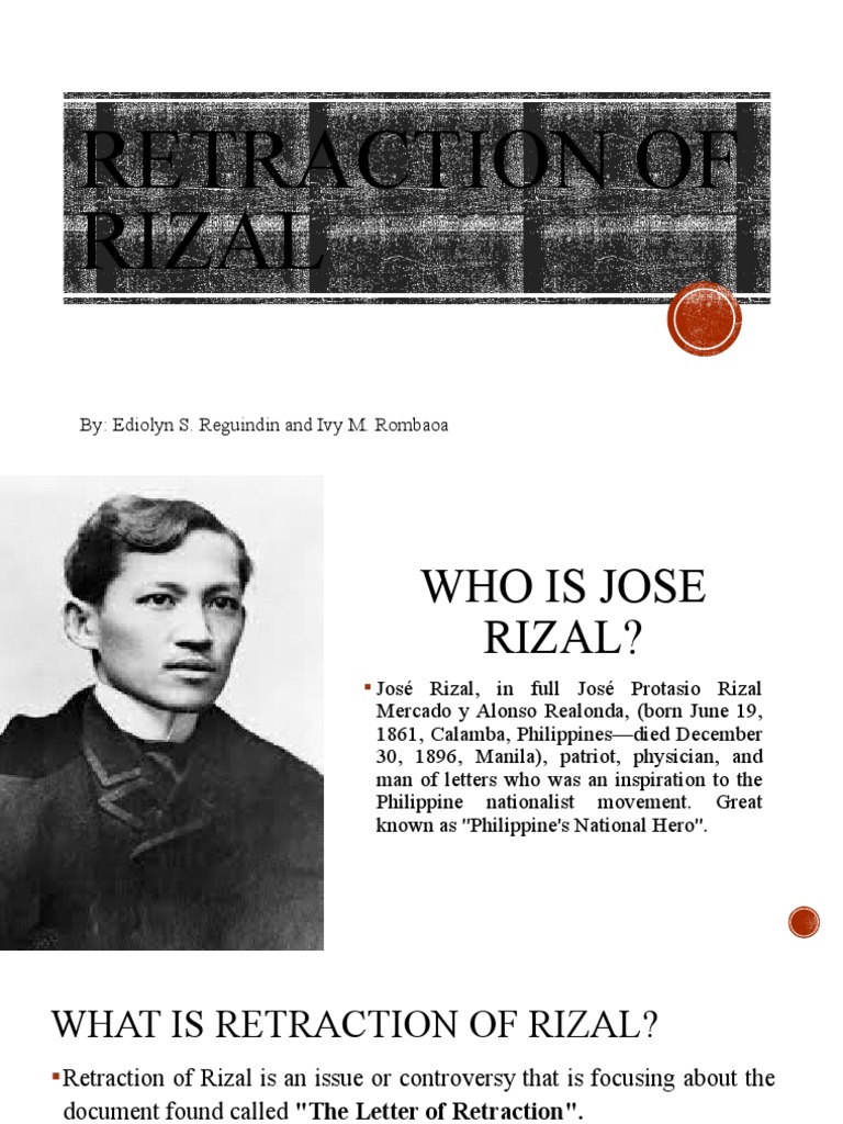 Retraction of Rizal PDF