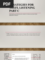 Strategies For TOEFL Listening Part C