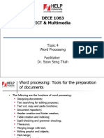 Topic 4 - Word Processing