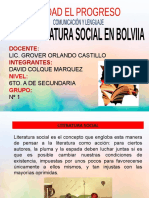 Exposicion La Literatura Social en Bolivia