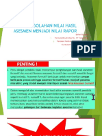 Pengolahan Nilai Hasil Asesmen Menjadi Nilai Rapor