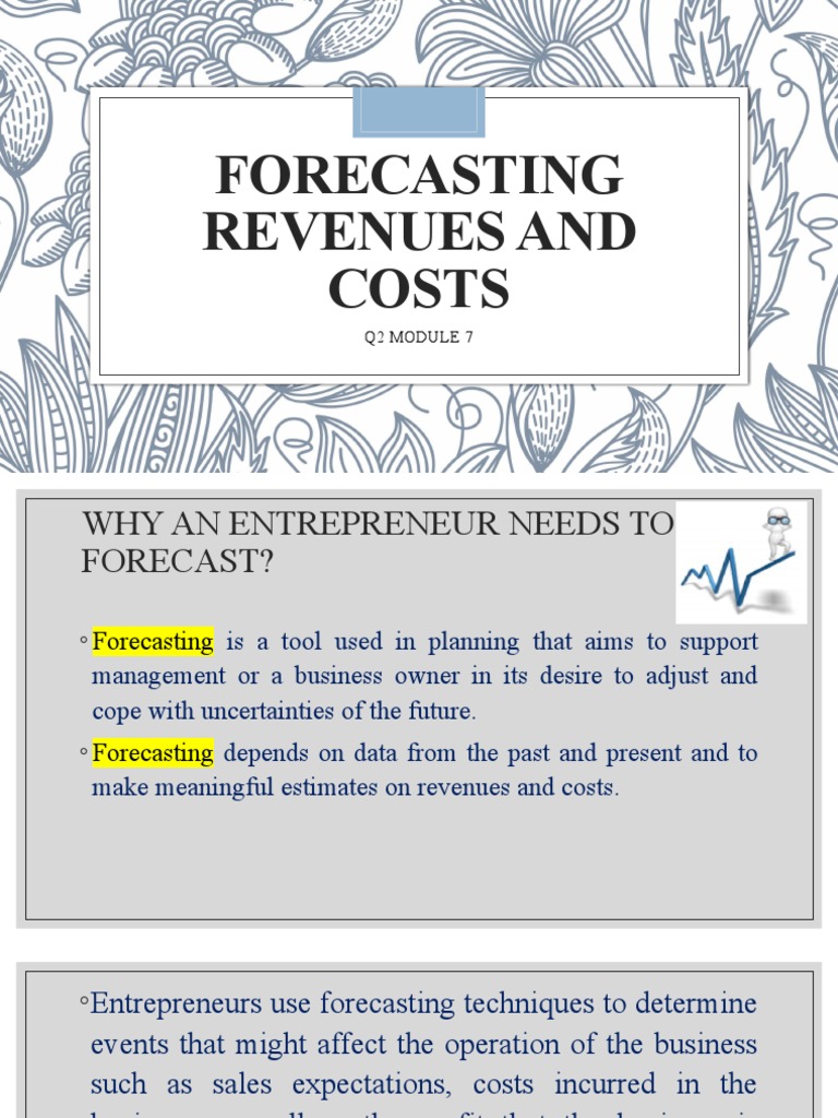 Forcasting Revenues and Costs | PDF | Cost Of Goods Sold | Forecasting