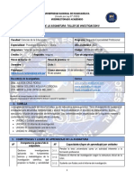 7 - Silabo - Psicología - Taller de Investigación Ii - Grup 1 - 2022