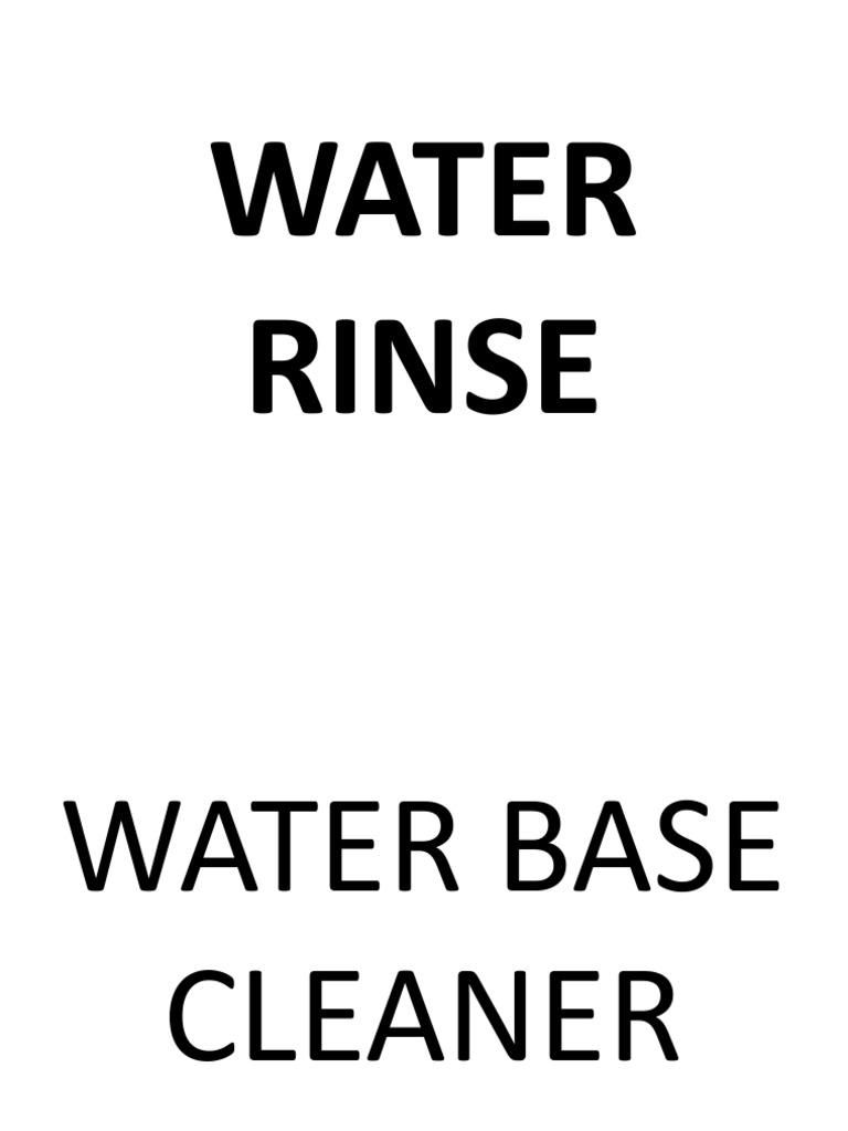 Water Base Cleaner PDF