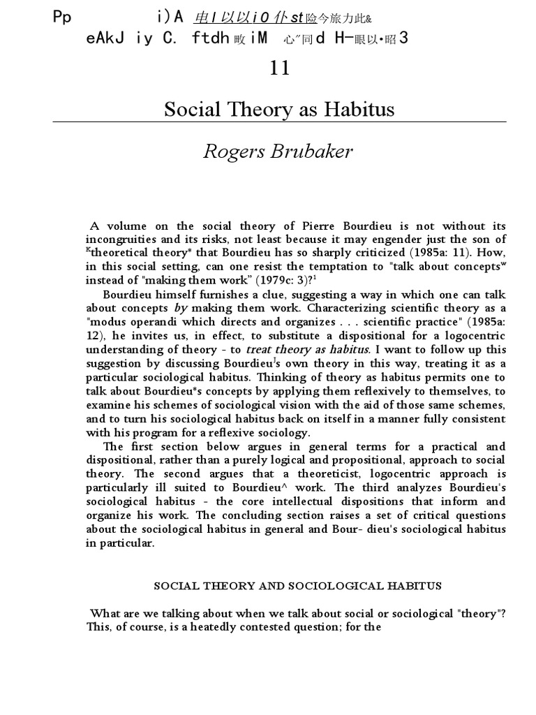 Understanding Bourdieu's Habitus Theory | PDF | Theory | Sociology
