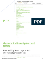 Permeability Test - Lugeon Test Permeability Test - Lugeon Test