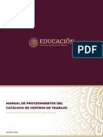 Manual de Procedimientos Del Catálogo de Centros de Trabajo 2019 PDF