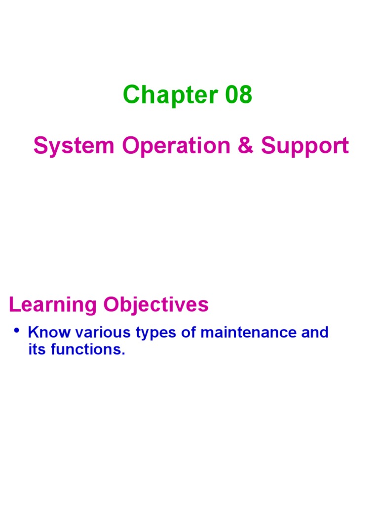 System Operation and Support Overview | PDF