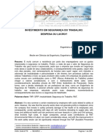 Investimento em Segurança Do Trabalho: Despesa Ou Lucro?