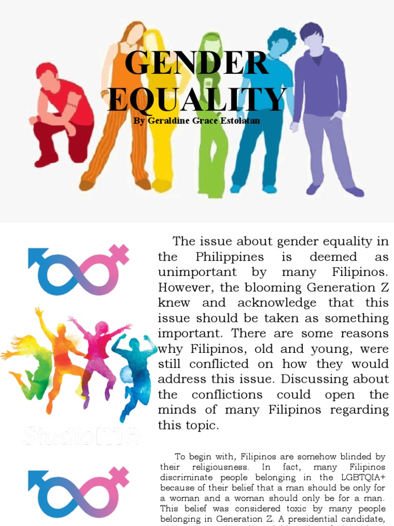 Importance of Gender Equality in the Philippines | PDF | Gender ...