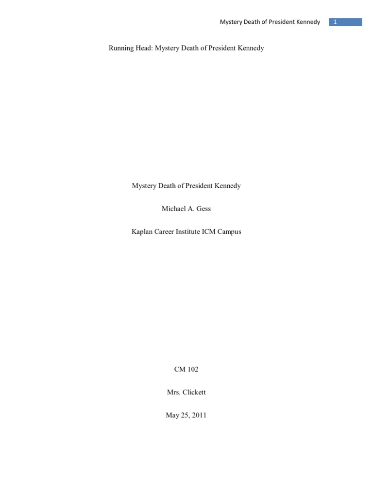 Mystery Death of President Kennedy | PDF | Mystery, Thriller & Crime ...