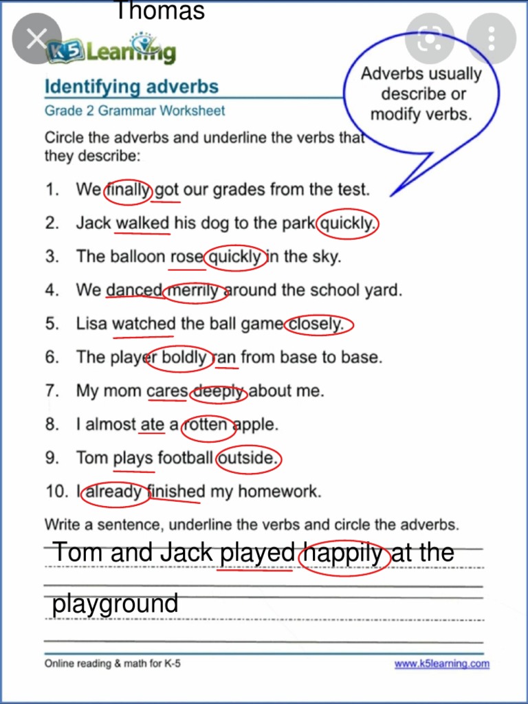 Grammar Worksheet 2 | PDF