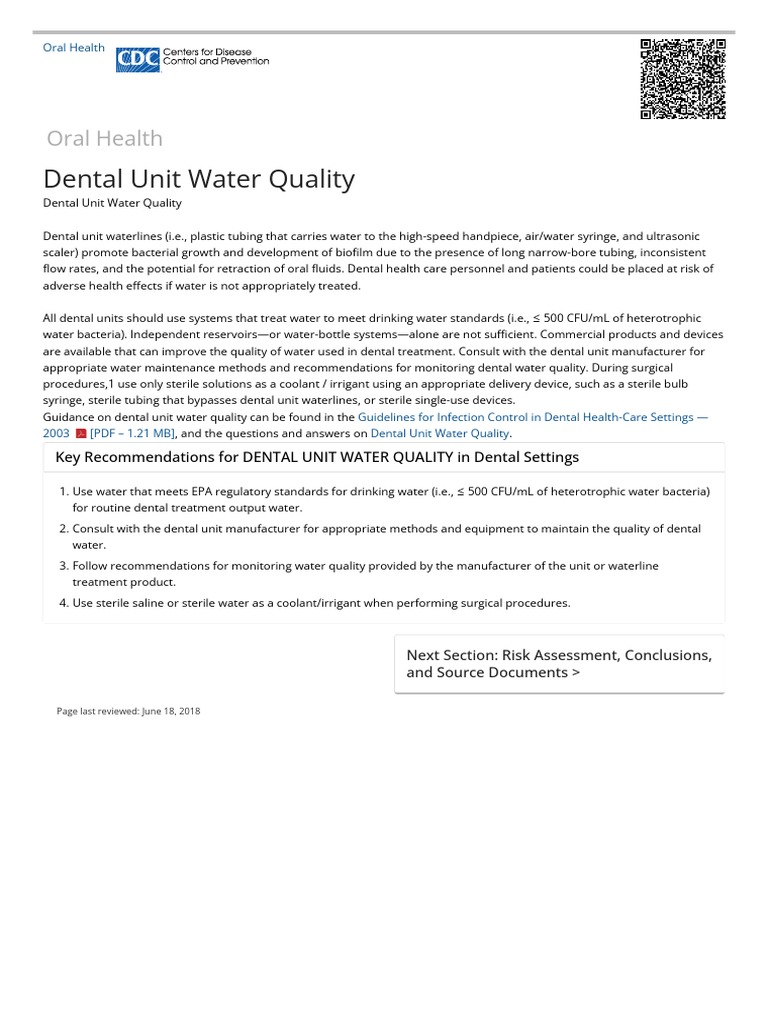 Dental Unit Water Quality PDF
