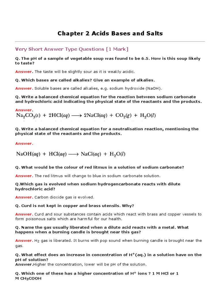 Acids Bases and Salts | PDF | Sodium Hydroxide | Sodium Carbonate
