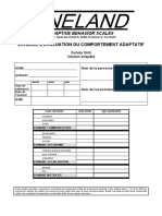 VINELAND Unknown ECHELLE D EVALUATION DU COMPORTEMENT ADAPTATIF Survey Form Version Enquête 1