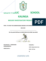 Delhi Public School Kalinga: Biology Investigatory Project 2022-23
