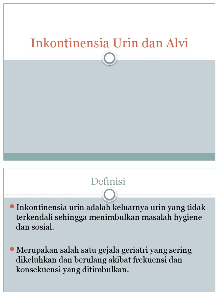Mpa 2 Inkontinensia Urin Dan Alvi Pdf