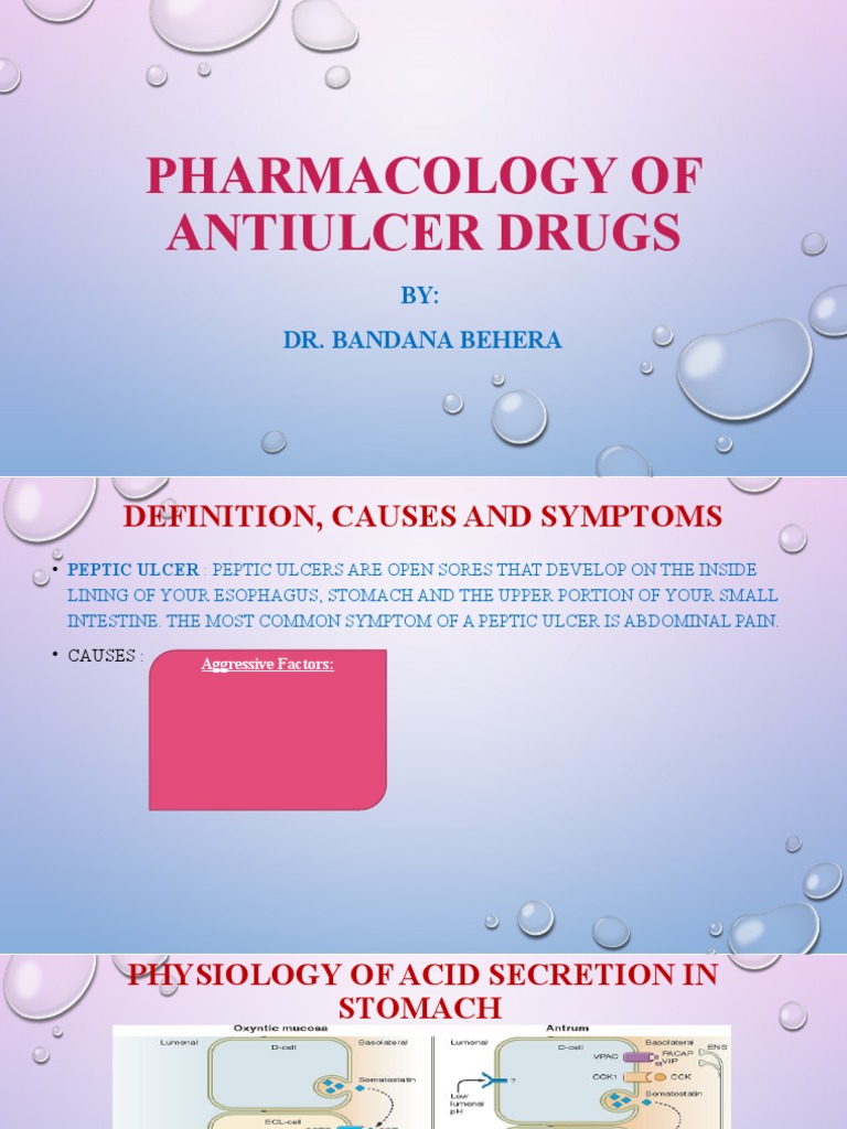 Pharmacology of Antiulcer Drugs | PDF