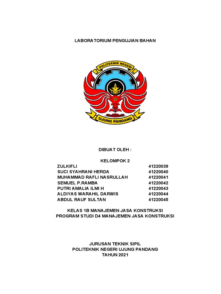 Laboratorium Pengujian Bahan - Kelompok 2 | PDF | Seni | Sains & Matematika
