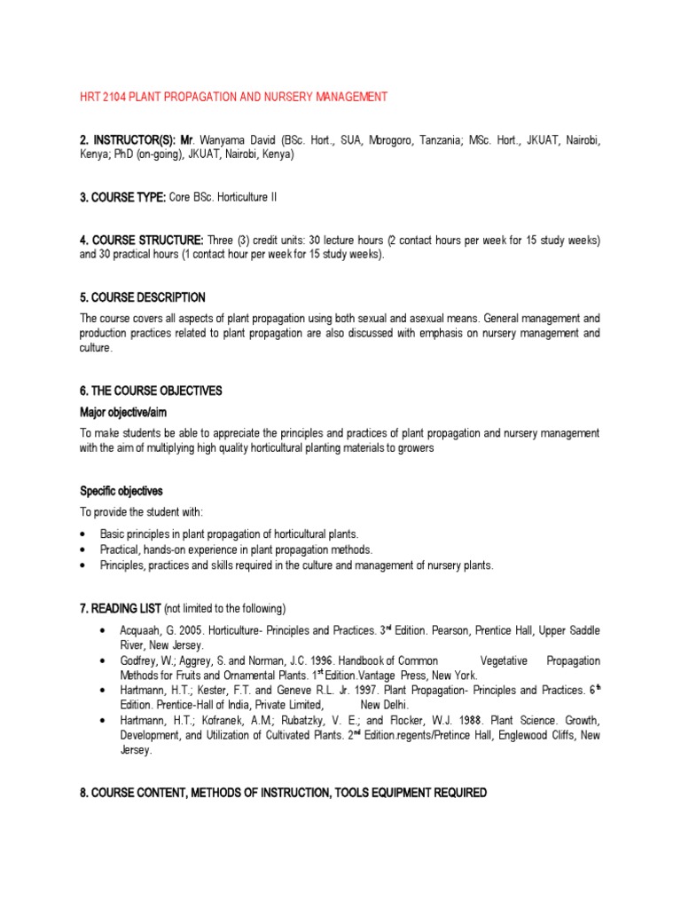 Plant Propagation & Nursery Management | PDF | Grafting | Plant Nursery