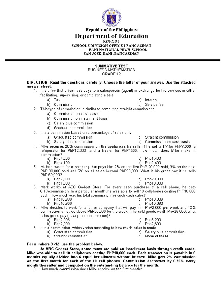 summative-test-on-commission-computation-and-related-business
