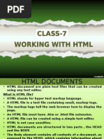 CLASS 7 Working With HTML 1