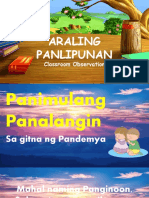 Araling Panlipunan: Classroom Observation