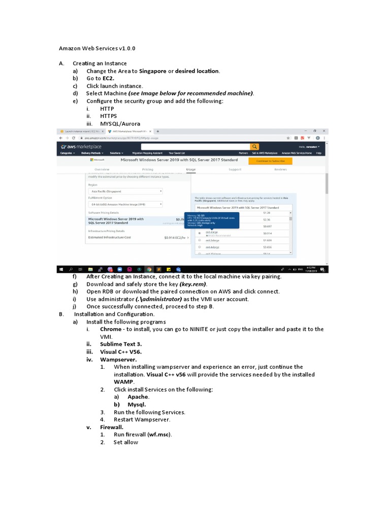 AWS VENDOR DOCUMENTATION visual data 3