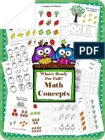 Math Concepts: Whoo's Ready For Fall?