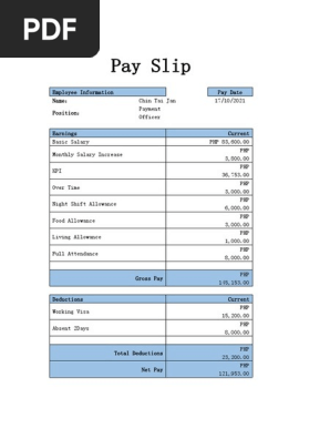 Pay Slip