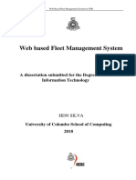 Web Based Fleet Management System: A Dissertation Submitted For The Degree of Master of Information Technology