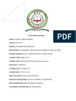 Samwel Oriwo Attachment Report