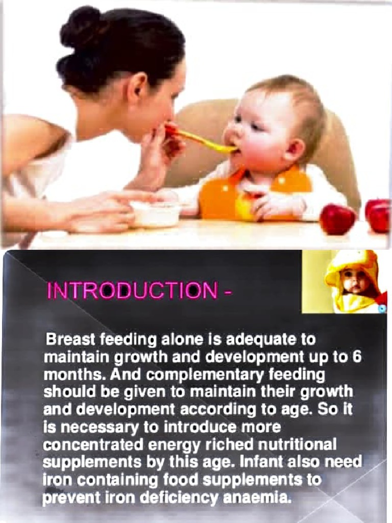 Complementary Feeding Guidelines for Infants | PDF | Foods | Weaning